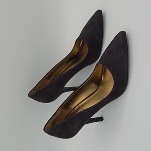 Nine West Suede Dark Gray Pumps